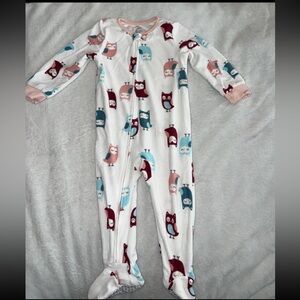 Carter's Owl Print Footie Pajamas Size 24M